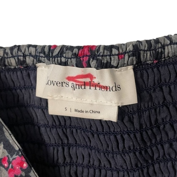 Lovers + Friends Pearl Top, Blue Floral Multi, Size S - Picture 7 of 11